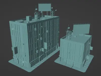 Buildings Free low-poly 3D model purchase