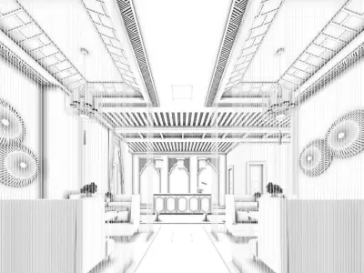 Business Restaurant - Coffee - Banquet  21 3D model
