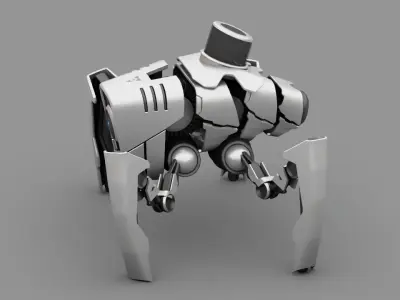 Spider Droid  rigged character 3D model get