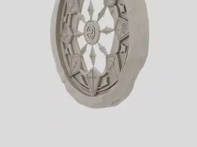 Fantasy Stone Ritual Circle for 3D print Low-poly 3D model