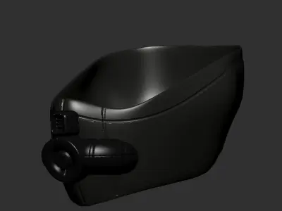 gas mask helmet scifi high poly sculpt 3d printable  3D model 5