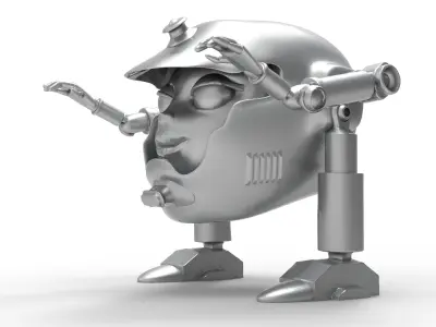 Female Robothelmets Lilalaser Sci Fi  3D print model