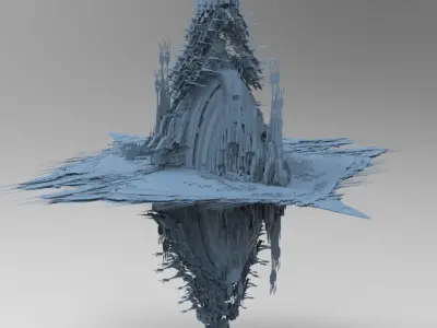 Sci Fi Chrysler Building Tower versions 3D model