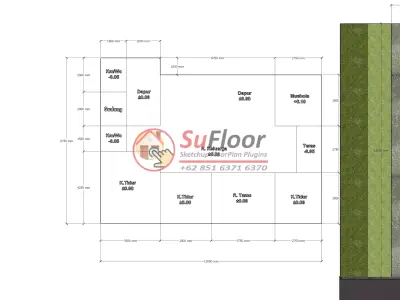 House 20x15m code 536 - Sketchup 3D model 3D model 3D model