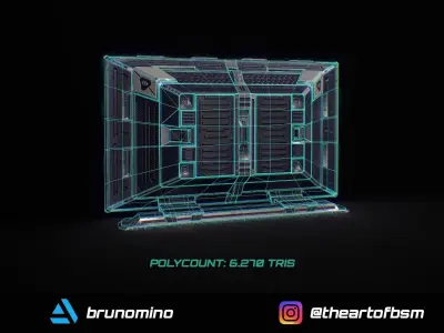 Barricade - Sci Fi Low-poly 3D model