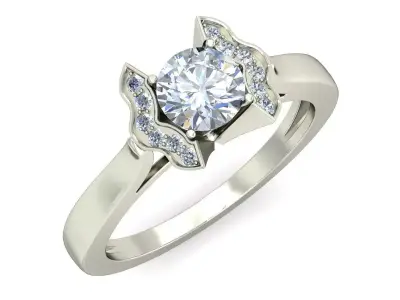 Women Wedding Engagement Ring 3D print model 3