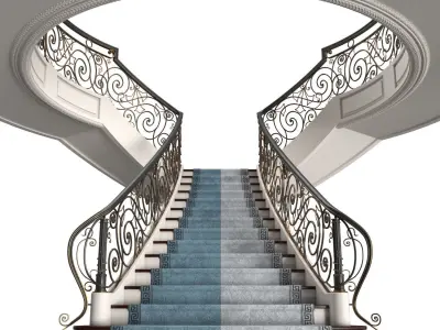 Mansion staircase 3D model
