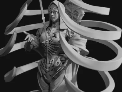 Cyber Nun 3D print model
