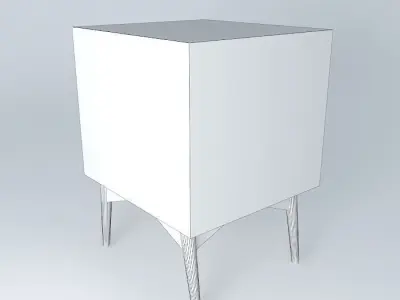 West Elm Mid Century Media 1Door Side Table Free 3D model