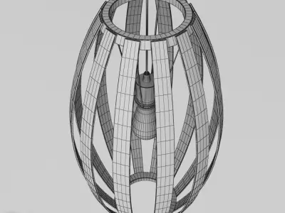 Bentwood Barrel Pendant by West Elm  3D model