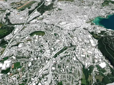 Cityscape Annecy France 3D model