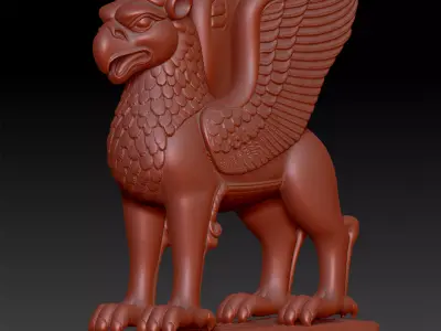 Ancient Persian Achaemenid Griffin Statue 4K PBR 3D model