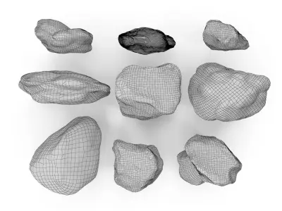 Lowpoly Rock PACK 10 Low-poly 3D model