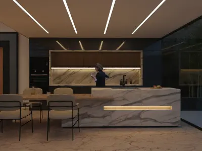 Modern Villa Cliff House 3D model