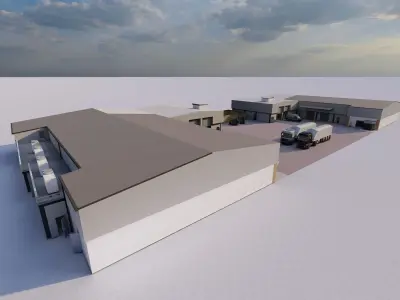 Warehouse-Warehouse Building 3D model 25
