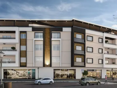 Apartment Model with Street 3D model