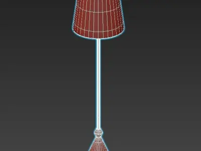 CONSOLE floor lamp with linen shade 3D model