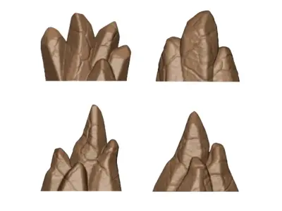 32mm Tabletop Scenery Demonic Temple Basing Bits 3D print model