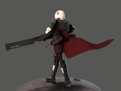 Red Moon Sniper 3D model