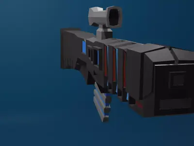Sci-Fi Rifle Low-poly 3D model