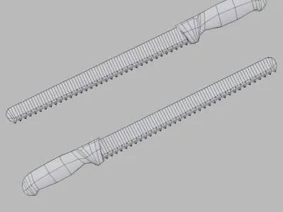 Bread Knife Low-poly 3D model
