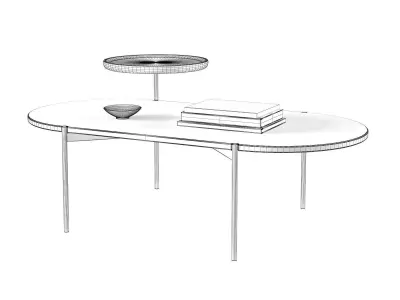 Plateau Oval Coffee Table 3D model
