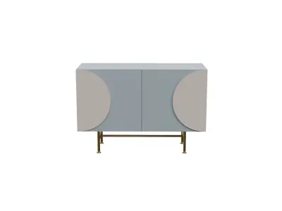 Compact Wall Side Storage Cabinet Low-poly 3D model