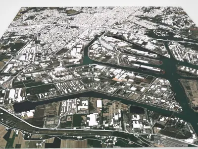 Cityscape Marghera Venice Italy 3D model