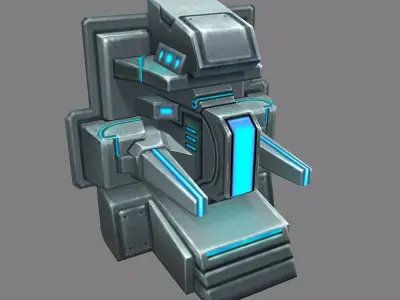 Wall Fortress - Machine Gun Type 02 3D model