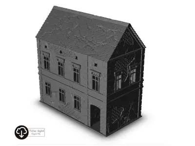 House 5 with windows 3D print model
