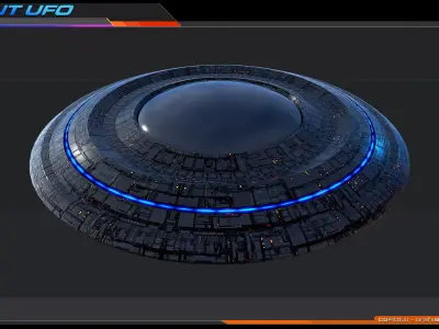 Giant UFO - LowRes Model Low-poly 3D model