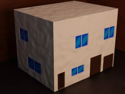 5 Low-Poly Houses Low-poly 3D model