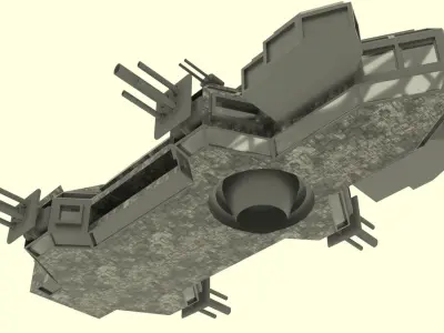 Mars - A300 Spaceship  Low-poly 3D model