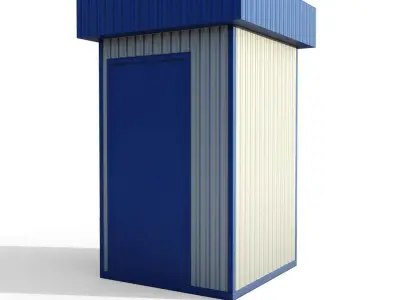 security booth Low-poly 3D model