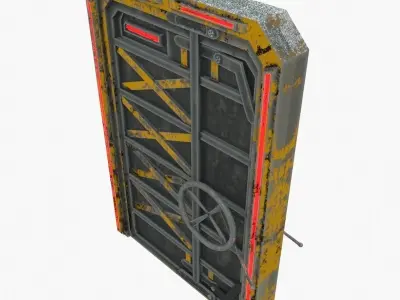 Sci-Fi door 1 3D model