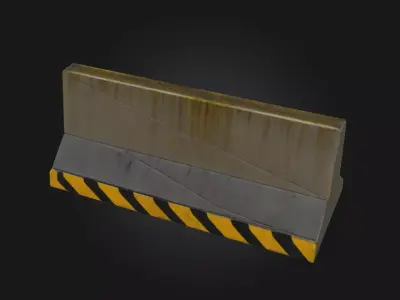 Concrete Barrier  Urban Safety and Tactical Utility 3D model