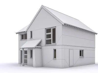 Townhouse 16 Low-poly 3D model