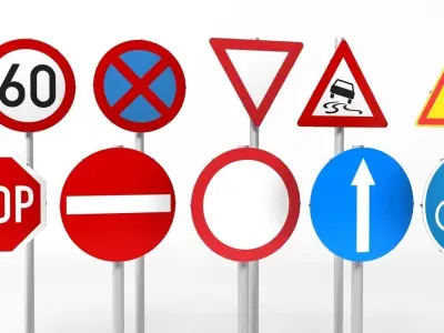 Traffic Signs 3D model