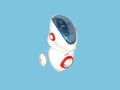Flying Robot 08 Medic Doctor - Character SciFi Design Low-poly 3D model