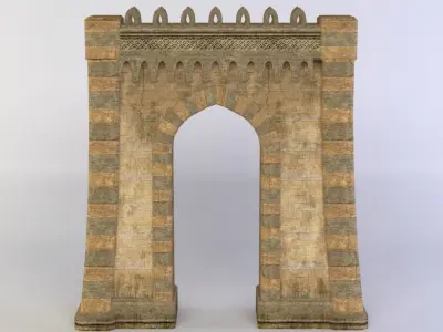 Wall arch Low-poly 3D model
