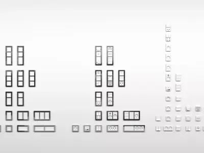 LK FUGA PURE Sockets and Switches 3D model