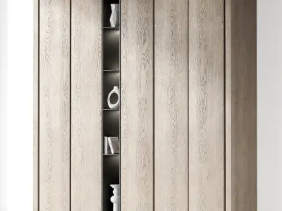 Modern Cabinet composition Wardrobe kit 3 color options 3D model purchase