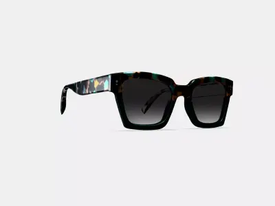 Sonia Sunglasses in Aventurine Tortoise Fade 3D model