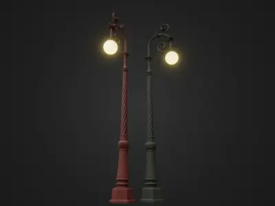 Street Light 24 Low-poly 3D model
