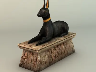 Egyptian Anubis Statue 3D print model