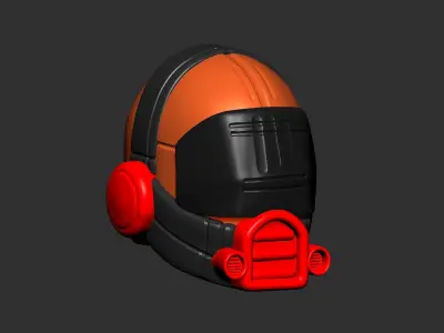helmet high poly sculpt 3d printable ver 7 3D model 3D model 179