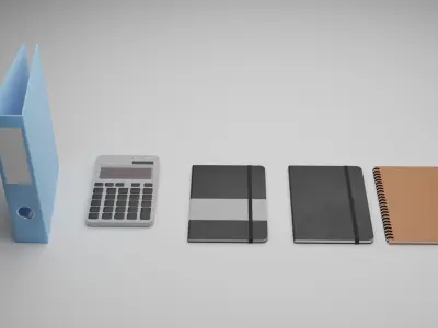 Office Props Low-poly 3D model