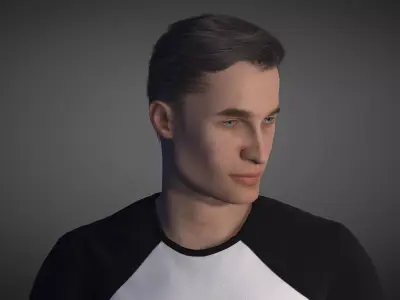 3D character realestic fully rigged 3D model