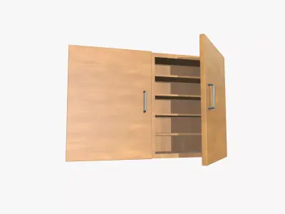 Mobile storage cabinet Low-poly 3D model