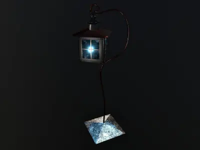 Park Lamps Collection Low-poly 3D model